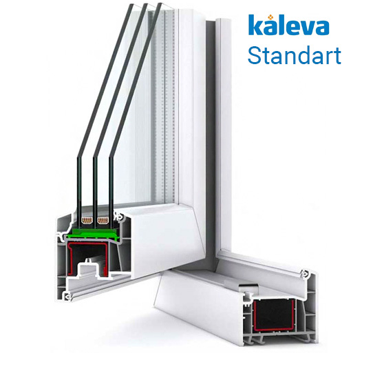 Пластиковый оконный профиль Kaleva Standart (Калева Стандарт)